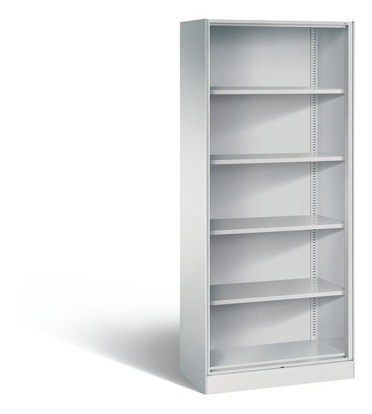 C+P Büroregal Asisto, H1980xB800xT435mm, Farbe: Lichtgrau, 5 OH, 140003-000 S10005