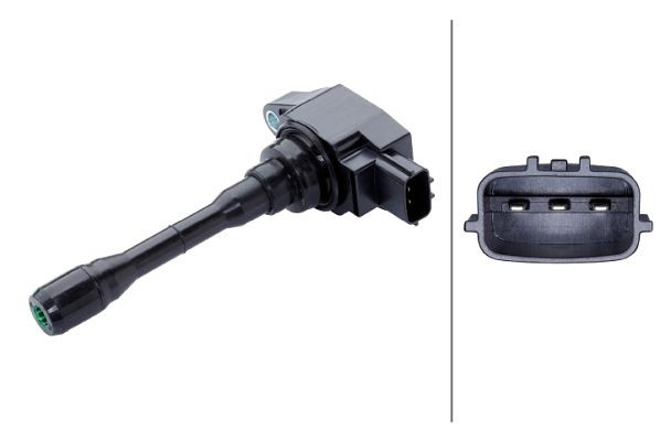 HELLA Zündspule, 14V, 3-polig, Kerzenschachtzündspule, geschraubt, 5DA 358 168-211