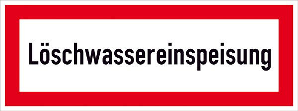 SafetyMarking Hinweisschild für die Feuerwehr, Löschwassereinspeisung, BxH 29,7x10,5 cm, Aluminium, 11.2578