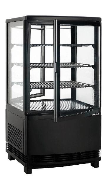 Bartscher Mini-Kühlvitrine 58L-SW, Fassungsvermögen 64 Liter, 700358GV1