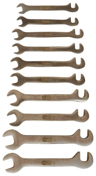 KS Tools BRONZEplus Blech-Doppel-Maulschlüssel-Satz klein, 10-teilig, 963.7131