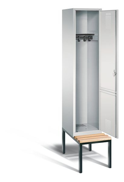 C+P Garderobenschrank Evolo, H2090xB420xT815mm, Farbe: Lichtgrau, 48050-12 S10001