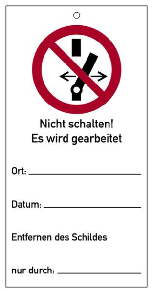 SW-Stahl Wartungsanhänger "Schalten verboten", 07333L, 4033592144186