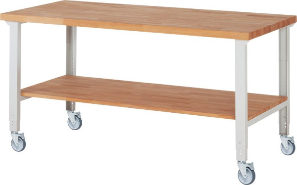 RAU Fahrbare Werkbank (höhenverstellbar) 7000-7, 2000x900x950-1000mm, 4 Lenkrollen, 05-7000-7-209B4H4.12