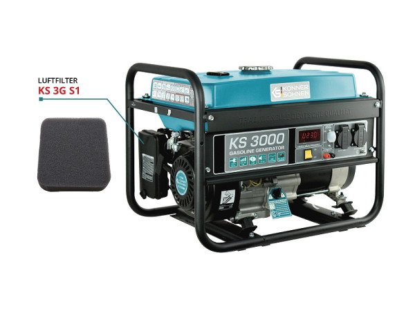 Könner & Söhnen Luftfilter für Benzin-Generatoren, KS 3G S1