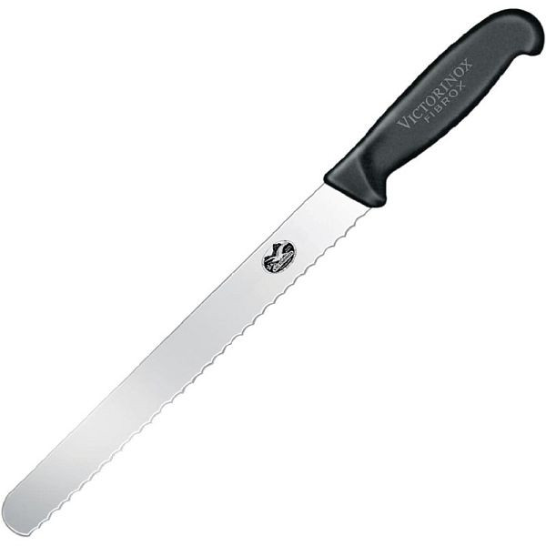 Victorinox Fibrox Fleischmesser Wellenschliff mit stumpfer Spitze 30,5cm, C683