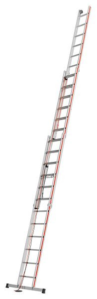 HYMER Seilzugleiter, dreiteilig, 3x12 Sprossen, Länge eingefahren 3,57 m / ausgefahren 8,34 m, 406136