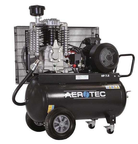 AEROTEC Industrie Kolbenkompressor Druckluft 400V ölgeschmiert, 690 l/min, fahrbar, 2-stufig, 2010190