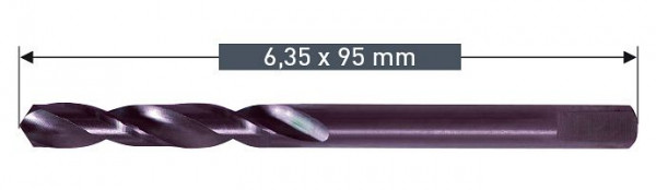 Karnasch Zentrierbohrer 6,35x95mm für Aufnahmehalter Art: 20 1166, VE: 20 Stück, 201170