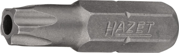Hazet 5-Stern Bit, Sechskant massiv 6,3 (1/4 Zoll), Innen-5-Stern Profil mit Zapfen, 30H, 2225-30H