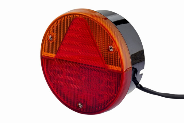 HELLA Heckleuchte, Hybrid, 12V, Anbau/geschraubt, Scheibenfarbe: rot/gelb, LED-Lichtfarbe: rot, 800mm, Flachsteckhülse, links/rechts, 2VA 012 497-051