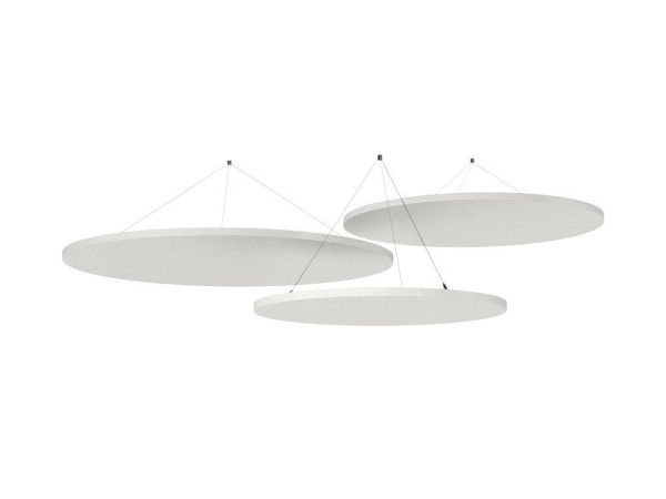 Hammerbacher Akustik Deckensegel, rund, Bundle 1, Farbe: Weiß, Filzoptik, VADSRB1/WW