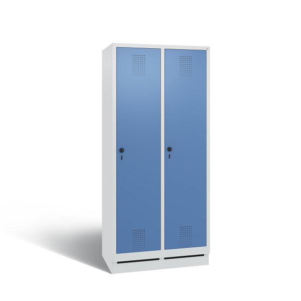 C+P Spind Evolo, 2 Abteile, H1800xB810xT500 mm, Grau/Fernblau, 48020-22 S10927