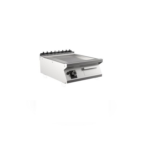 Mareno M1-900 Gasgrillplatte mit 2/3 glatter und 1/3 gerippter mattverchromter Platte, 60cm, 600(B)x920(T)x250(H)mm, FT96GMCST, 191.213