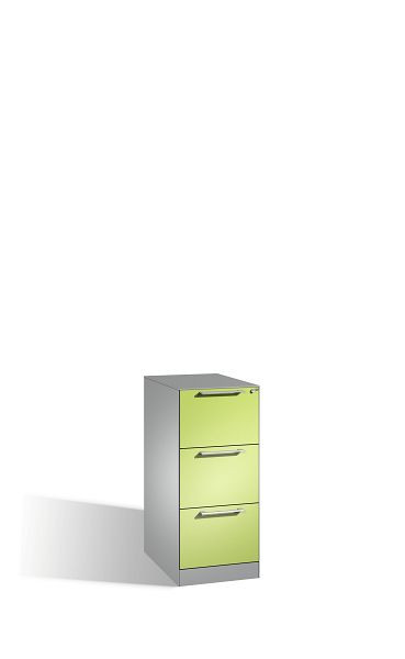 C+P Hängeregistraturschrank Asisto, H1010xB440xT600mm, Farbe: Weißaluminium / Viridingrün, Bügelgriff, 146245-311 S10064