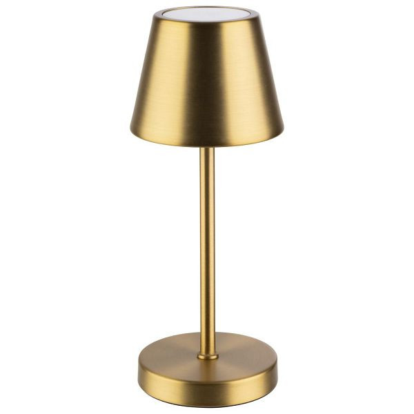 APS "MERLE MICRO" Kabellose USB-C Tischleuchte, Fartemperatur und Helligkeit einstellbar, spritzwasssergeschützt IP 54, Gold, 17072