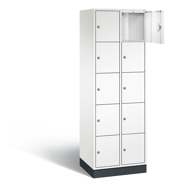 C+P Schließfachschrank Intro, H1950xB620xT490mm, Farbe: Verkehrsweiß, 8570-201 S10238