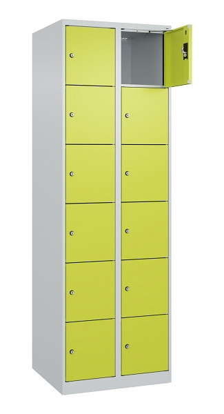 C+P Schließfachschrank Evolo PLUS, 12 Fächer, 1850x600x500mm, 7035/0024, 049000-206 S10015