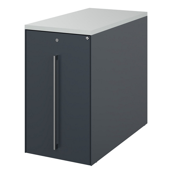 C+P Auszugschrank in Schreibtischhöhe Asisto, H740B430T800 mm, 7016/7016, links der Tischplatte, 148466-00L S10059