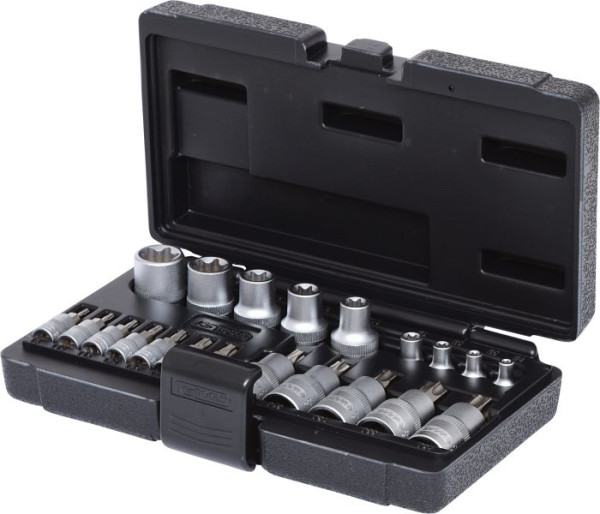 KS Tools 1/4"+1/2" Torx-Steckschlüssel-Satz, 21-teilig, 911.4307