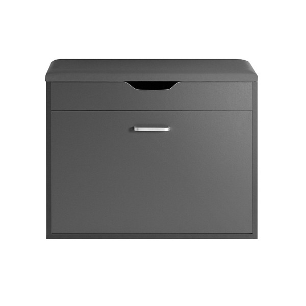 SoBuy Schuhbank mit einer Klappe Hellgrau 60x30x50 cm, Funktional, FSR95-HG