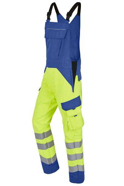 ROFA Latzhose Damen 4552782, Größe D48, Farbe 235-leuchtgelb-kornblau, 4552782-235-D48