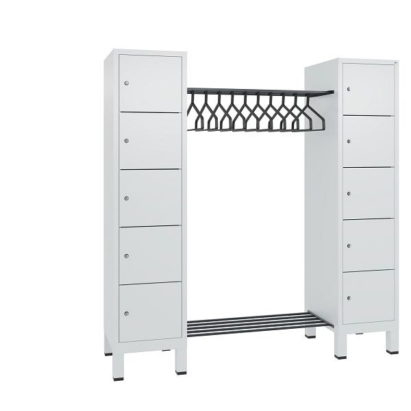 C+P Garderobe Evolo, 10 Fächer, H1850xB1790xT500 mm, Grau, 48410-02 S10001