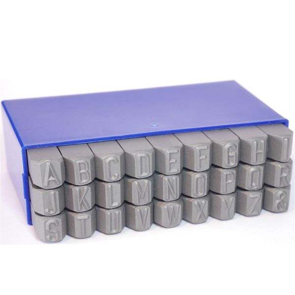 GRAVUREM S Standard Schlagbuchstabensatz A-Z, & (RECHTSGRAVIERT), Schrifthöhe: 1 mm, 10401000