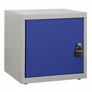 ADB Wertfach-Schließfach, Maße Korpus LxBxH 400x400x400 mm, Farbe Korpus: grau/blau, RAL 7035/5010, 41207