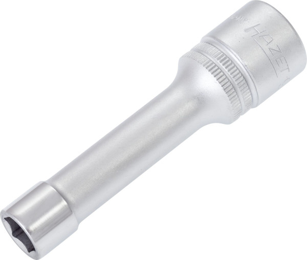 Hazet Steckschlüsseleinsatz, Sechskant, Vierkant hohl 12,5 mm (1/2 Zoll), 10 mm, Lange Ausführung Mit Rändelung, 900LG-10