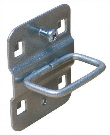 ADB Lochwand-Zangenhalter, passend für Eurolochung (10x10mm / 38x38mm), Ø: 4 mm, Farbe: alu, RAL 9006, 45mm, 23147