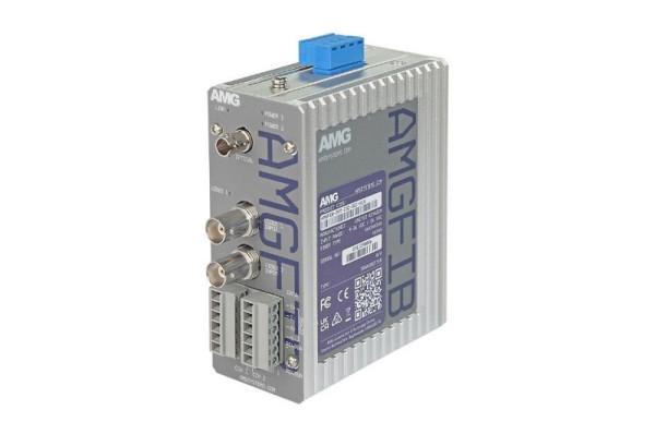 AMG Systems 2-Kanal CVI/TVI/AHD/CVBS Video Empfänger, 1x Duplex RS422/485 Serial Data, 2x Kontakt in Videorichtung, 1x in Return, AMGFIB-2VR-1SD-3CC-M1B