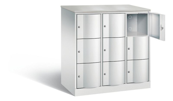 C+P XL-Schließfachschrank Resisto, H1255xB1148xT640mm, Farbe: Lichtgrau, 8573-373 S10159