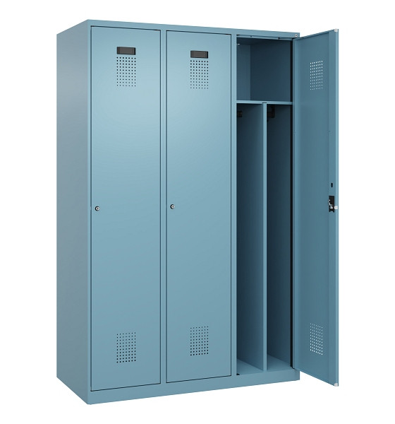 C+P Spind Evolo PLUS, 3 Abteile, 1850x1200x500mm, 0010/0010, Verschluss Zylinderschloss, 049000-32F S10048