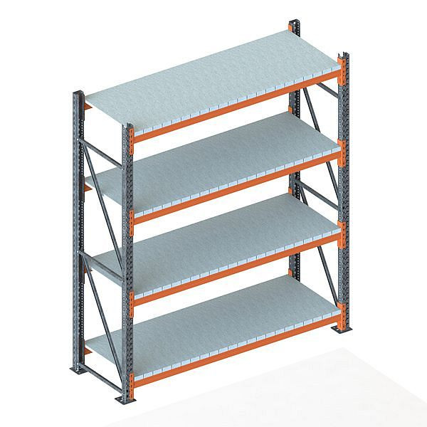 Meta Großfachregal GR 2700x2225x800 mm, verzinkt/RAL 2001, 200188559
