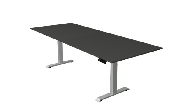 Kerkmann Steh-/Sitztisch Move 4 neu 250 x 100 cm Gestell silber, Tischplatte anthrazit, 10041213