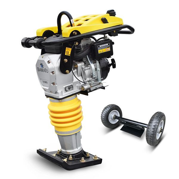 BAMATO Vibrationsstampfer mit Fahrwerk, V-90G, 4260537611506