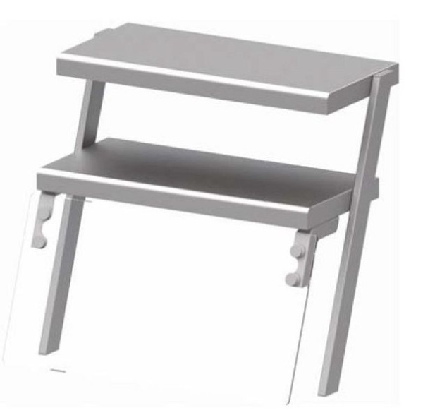 Stalgast Doppel-Aufsatzbord mit Glas-Hustenschutz 1433x540x700 mm für Speisenausgabesysteme, ZS14104