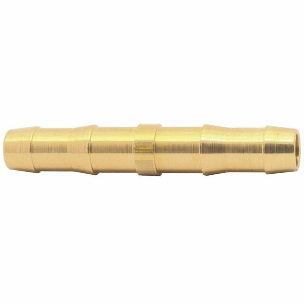 ELMAG Schlauchverbindungsrohr für 6 mm Schlauch, Messing, 2 Stück, 46077