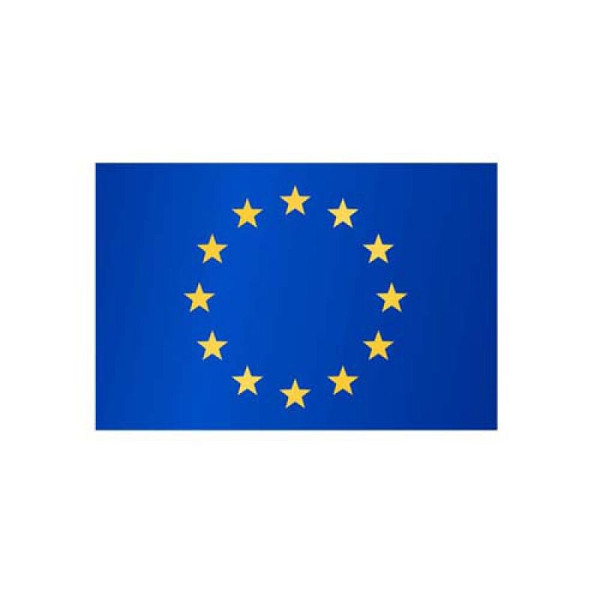 Stein HGS Europaflagge, 400 x 150 cm (Hochformat), mit Kunststoff-Karabiner, FlagTop 160 g/m², für Fahnenmasten ab 8 m, mit Hohlsaum für Ø 4 cm Ausleger, 26725