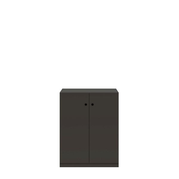 Bisley Flügeltürenschrank Pren, Ohne Schloss, 2 Fachböden für 2,5 OH, H 1018 x B 800 x T 500 mm, 062 sanftes schwarz, PNC08102SNLL062
