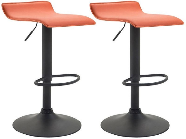 CLP Barhocker Dyn V2 Kunstleder schwarz, orange, VE: 2 Stück, 316113