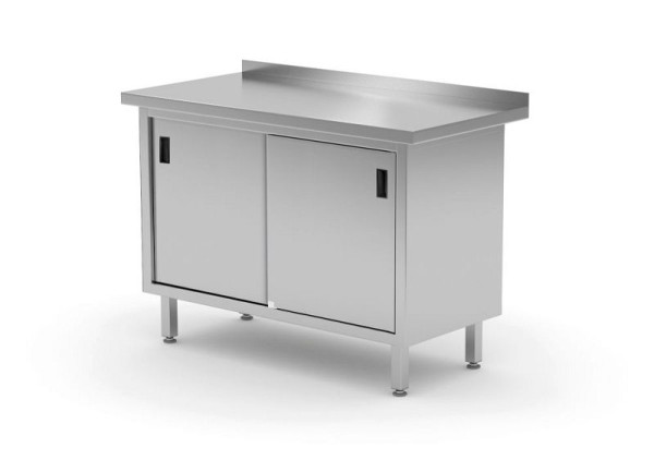 Hendi Arbeitstischschrank mit Schiebetüren, verschweißt, 1000 x 600 x 850 mm, 811658