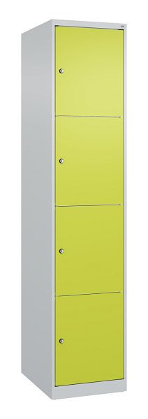 C+P Schließfachschrank Classic PLUS, 1850x400x500mm, 7035/0024, mit 4 Fächern, 080000-124 S10009