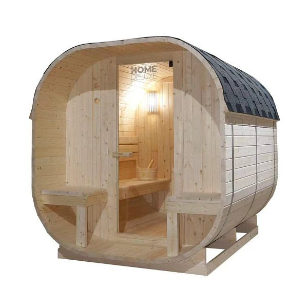 HOME DELUXE Outdoor Sauna aus Fichtenholz CUBE DELUXE Größe L, 55739