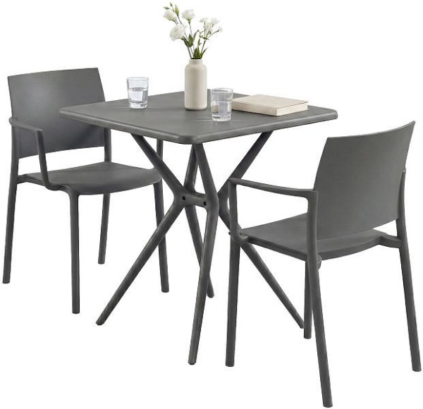 CLP Gartenmöbel-Set Pula, dunkelgrau, 328374, 4255716392864