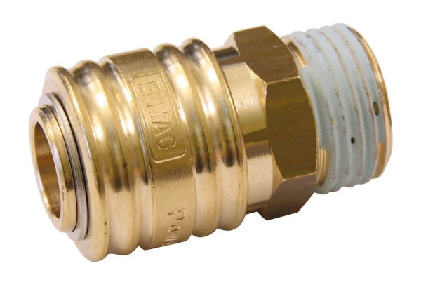 ELMAG Kupplung, Außengewinde 1/2', Messing, 42304, 9004853423048