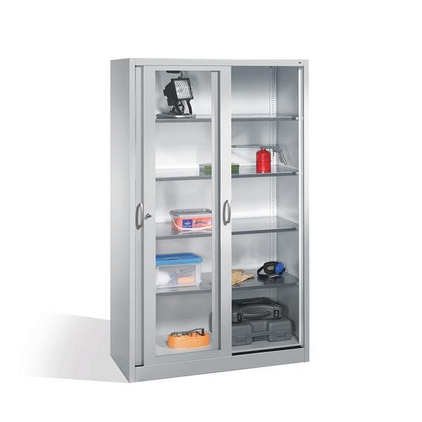 C+P Schiebetürenschrank Acurado, H1950xB1200xT500mm, Farbe: Lichtgrau, Bügelgriff, 2059-055 S10032
