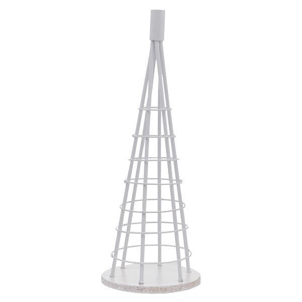 Mendler Deko-Baum HWC-O91, Weihnachtsbaum Schmuckbaum Weihnachtsdeko Christbaum zum Beschmücken, Metall 60cm, weiß, 139461