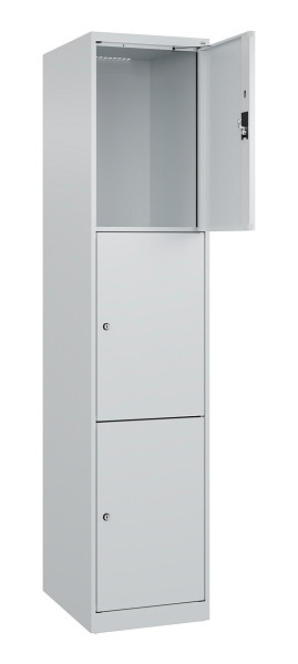 C+P Schließfachschrank Evolo PLUS, 3 Fächer, 1850x400x500mm, 7035/7035, 049000-123 S10013